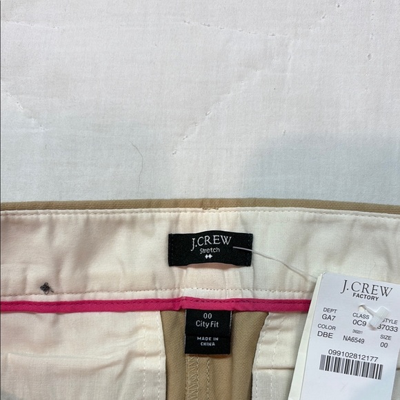 J. Crew Factory City Fit Stretch Tan Fitted Chinos NWT - Picture 2 of 8